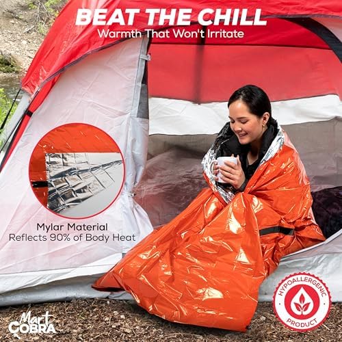 Emergency Sleeping Bag for Survival Gear and Supplies 3-Pack Life Bivy Sack Waterproof Mylar Emergency Blankets for Survival Kit Car Camping Gear Hiking Tac Bivvy Go Bag Supplies Sleep Sacks Shelter