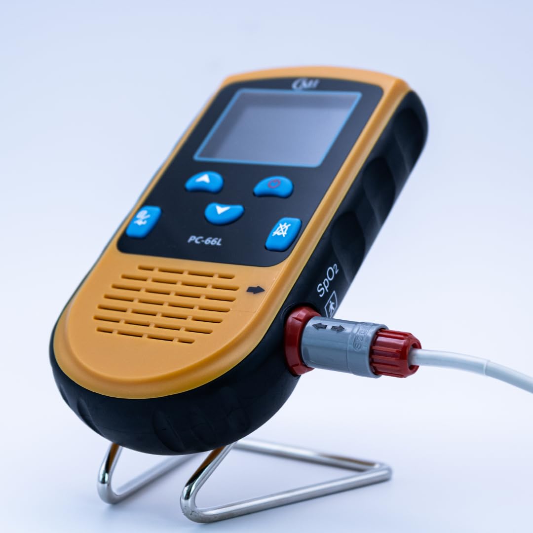 CMI Health Rechargeable Pulse Oximeter - Continuous Infant Monitoring (Up to 25 lbs) & Adult Finger Spot-Checking - Adjustable Alarm for Pulse Rate and SpO2 Levels - Carry Case