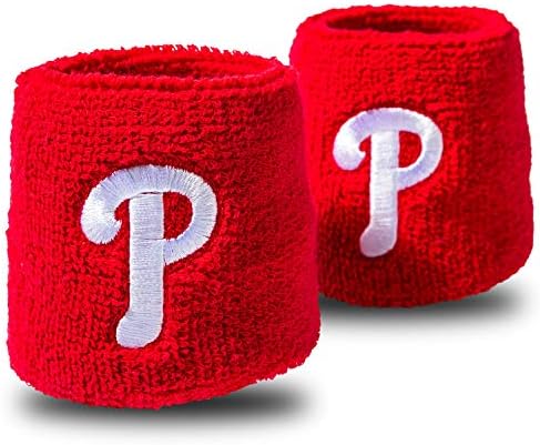 Franklin Sports MLB Team Licensed Baseball Wristbands - MLB Team Logo Sweat Wristbands - Great for Costumes + Uniforms - Pair