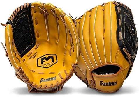 Franklin Sports Baseball + Softball Gloves - Field Master Adult + Youth Baseball + Softball Gloves - Right Hand + Left Hand Gloves - Infield + Outfield Mitts - Multiple Sizes + Colors