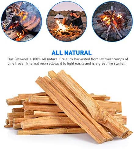 Eco-Stix Fatwood Fire Starter Kindling Firewood Sticks Bulk Packaged Firestarters 100% All Natural Resin Ocote Pine 10 Lbs