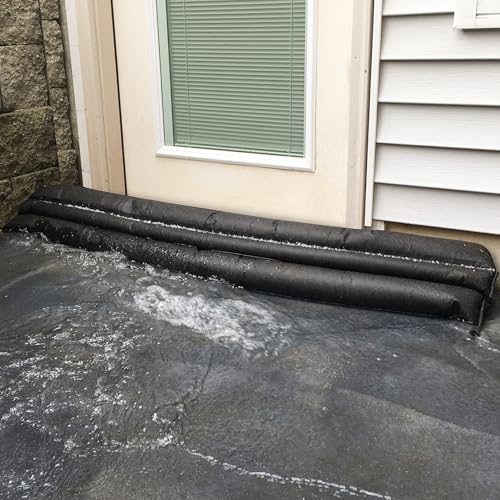 Quick Dam Water Activated Flood Barrier 5 Feet 2-Pack