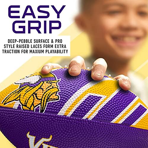 Franklin Sports NFL Team Footballs - Rubber Youth Mini Footballs for All NFL Teams - Kids Junior 8.5" Football - Official NFL Licensed Footballs