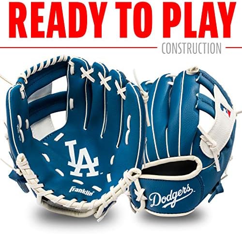 Franklin Sports MLB Youth Teeball Glove and Ball Set - Kids Baseball and Teeball Glove and Ball - Perfect First Kids Glove - 9.5"