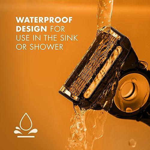 Gillette Labs Heated Razor Gold Edition - 1 Handle, 5 Blade Refills, 1 Charging Dock