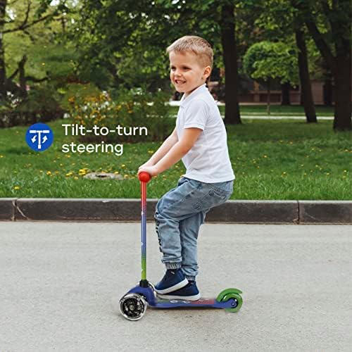 Scooter for Kids Ages 3-5 - Extra Wide Deck & Light Up Wheels, Self Balancing Kids Toys for Boys & Girls, Choose Your Favorite Character