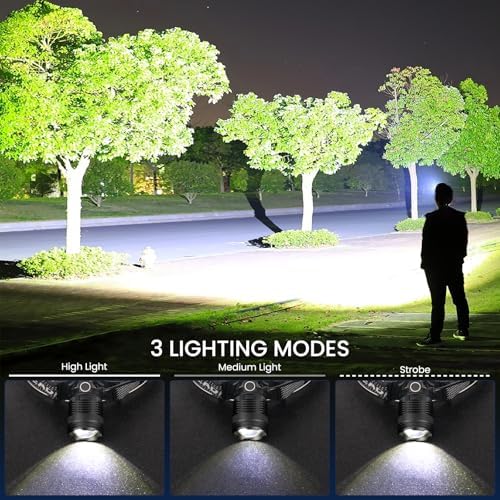 LED Headlamp Rechargeable 2Pack, 3000 Lumens Bright Head Lamp Βattery Include, 90° Adjustable Head Lights for Forehead with 3 Modes, Long Runtime & Waterproof Headlamps for Adults Camping Hiking