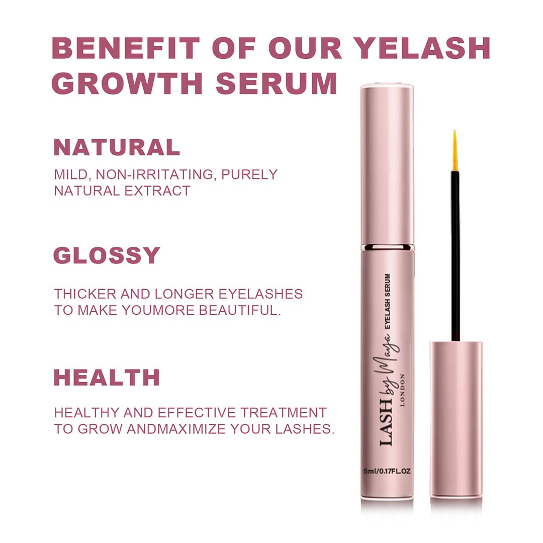 Lash by Maya Serum,Official Authentic LASH by Maya LONDON,Eyelash Growth Serum,Lash Enhancing,Cruelty Free, Made in the USA-5ml