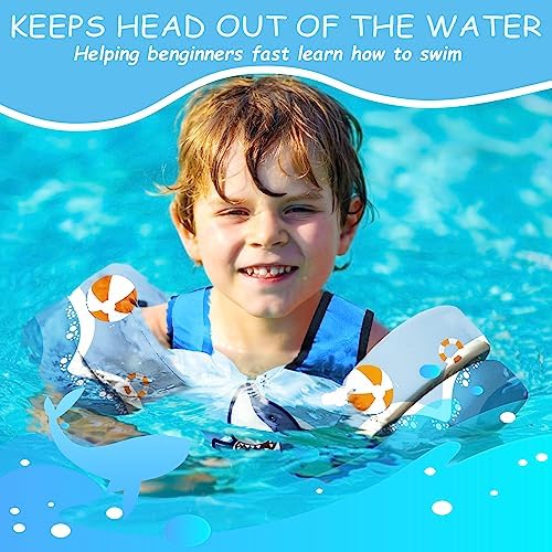 Chriffer Kids Swim Vest Life Jacket for 22-66 Pounds Boys and Girls, Toddler Floaties with Shoulder Harness Arm Wings for 2,3,4,5,6,7 Years Old Baby