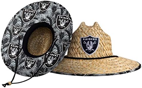 FOCO Men's NFL Team Logo Floral Lifeguard Beach Straw Sun Hat