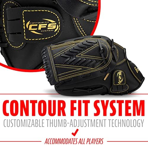 Franklin Sports Baseball + Softball Gloves - Field Master Adult + Youth Baseball + Softball Gloves - Right Hand + Left Hand Gloves - Infield + Outfield Mitts - Multiple Sizes + Colors