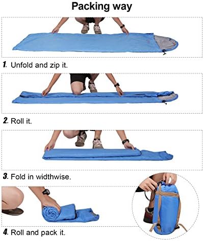 REDCAMP Ultra Lightweight Sleeping Bag for Backpacking, Comfort for Adults Warm Weather, with Compression Sack