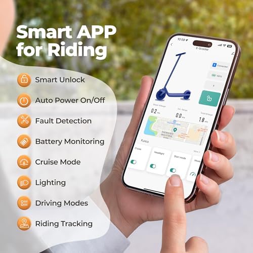 Electric Scooter for Adults, 8.5"/10" Tires, 19/22Mph, 350W/500W Motor, 21-28 Miles Range, Folding E-Scooter with Dual Suspension,APP(V1/SPRO/MAX/PRO)