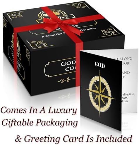 God's Path Compass – Communion & Confirmation Gift for Teenage Boys | Baptism Religious Gifts for Men, Christian, Catholic, Graduation | Sentimental & Inspirational Present – Greeting Card Included
