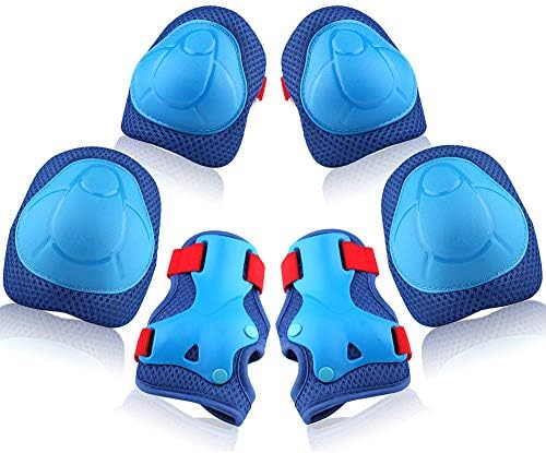 Kids Protective Gear Set Knee Pads for Kids 3-14 Years Toddler Knee and Elbow Pads with Wrist Guards 3 in 1 for Skating Cycling Bike Rollerblading Scooter