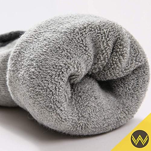 WANDER Men's Cushion Crew Socks 3-6 Pairs Athletic Running 6-8/8-13/12-15 Socks Men Cotton Sport Wicking Work