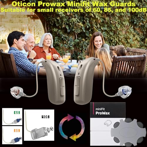 (30-Pcs) Oticon Prowax Minifit Wax Guard Filter Hearing Aid Supplies for Oticon Hearing Aid, Oticon Prowax Minifit Replacement Cleaning Kit Accessory