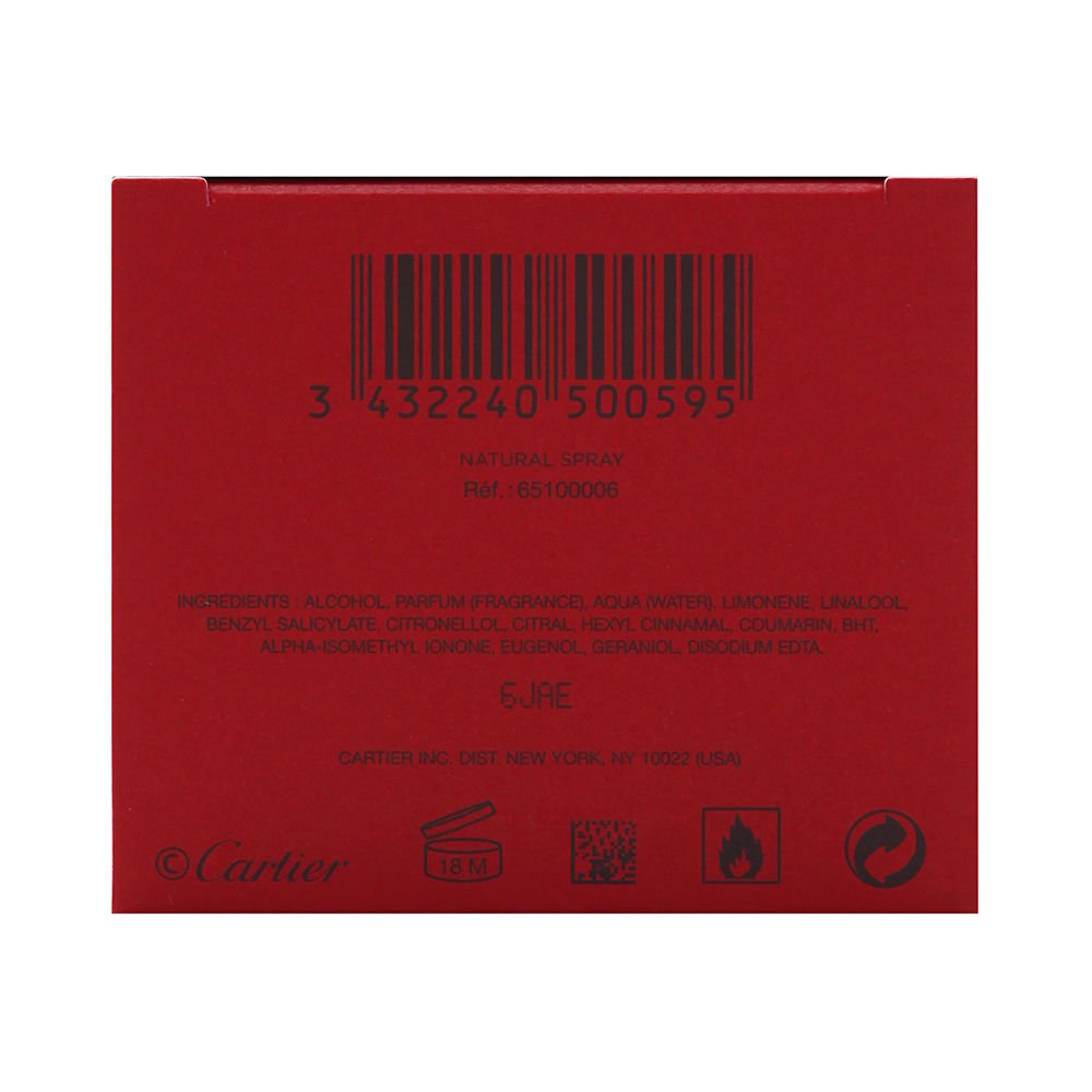 Pasha de Cartier Edition Noire Sport for Men 3.3 oz Eau de Toilette Spray