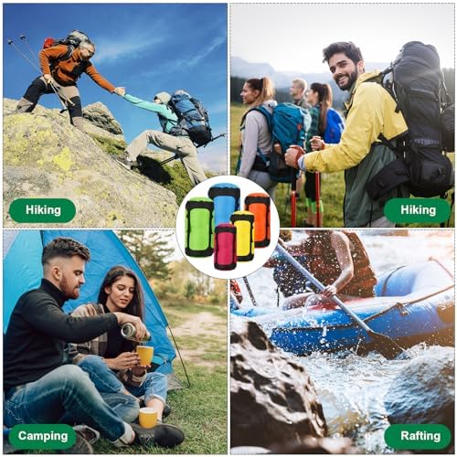 5 Pcs Compression Sacks for Backpacking 5L/10L/15L/20L/35L Camping Sleeping Bag Stuff Sack Water Resistant Sleeping Bag Storage Sack for Space Saving Hiking Gear