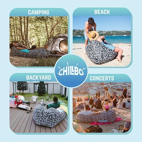 Chillbo Inflatable Couch – Cool Inflatable Chair. Upgrade Your Camping Accessories. Easy Setup is Perfect for Hiking Gear, Beach Chair and Music Festivals.