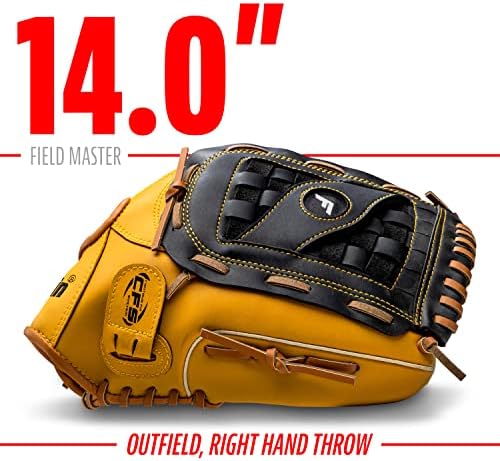 Franklin Sports Baseball + Softball Gloves - Field Master Adult + Youth Baseball + Softball Gloves - Right Hand + Left Hand Gloves - Infield + Outfield Mitts - Multiple Sizes + Colors