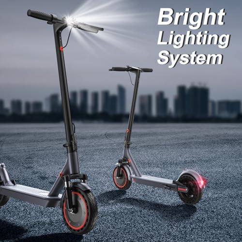 VOLPAM Electric Scooter, 350W/500W, 8.5"/10" Tires, 12/21/28 Miles Range, 16/19/22Mph, Folding E-Scooter with Dual Braking