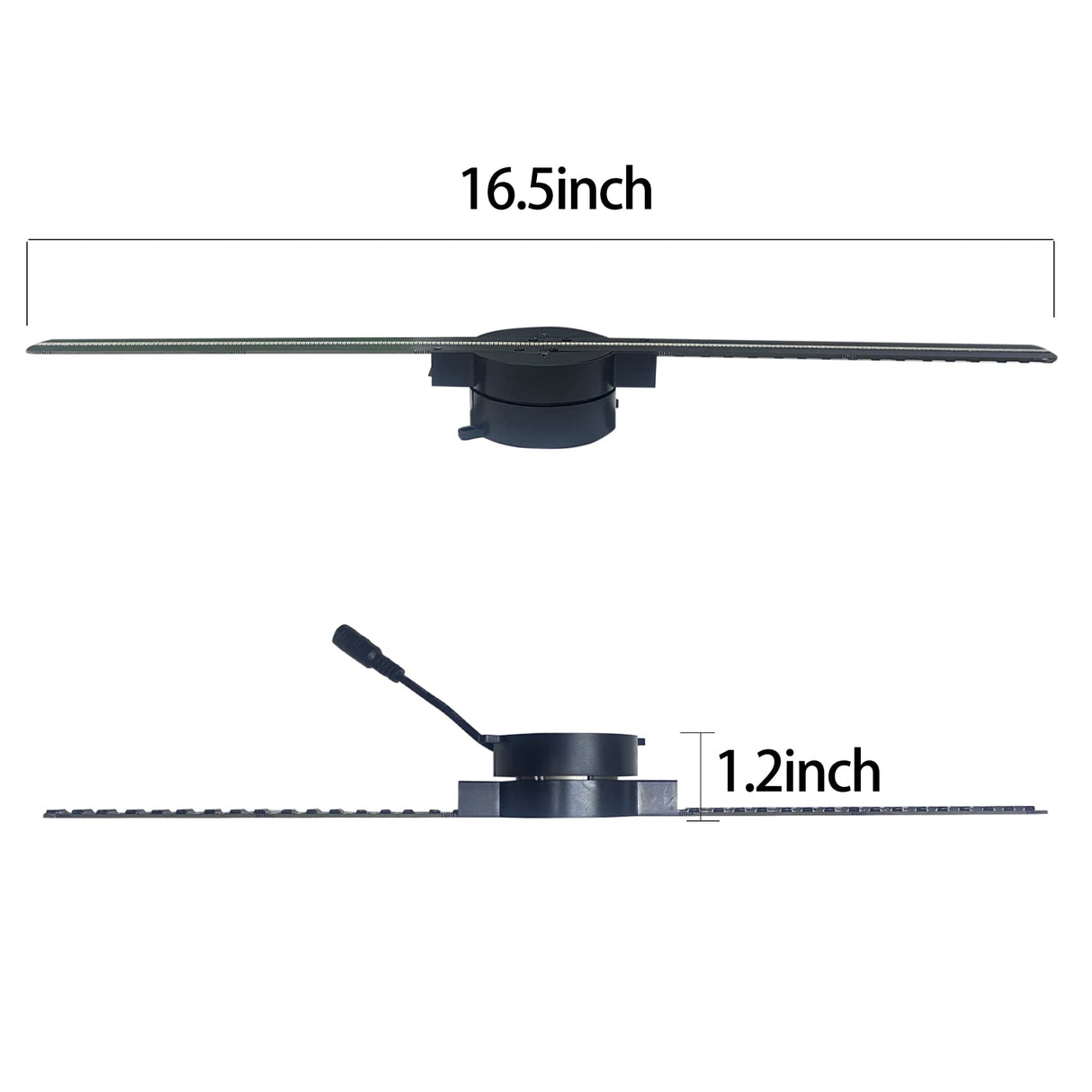 3D Hologram Fan,42cm Christmas Tree HD LED 16.5-inch Holographic Fan Projector WiFi with 700 Library Video,Animated Holographic Display for Business Stores