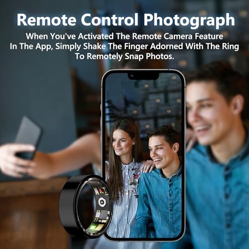 Smart Health Ring for Women Men Fitness Tracker with Heart Rate, Blood Oxygen, Blood Pressure, Sleep Monitoring, Step Counting, IP68 Waterproof for iPhone and Android, No Subscription Fee,Silver 9