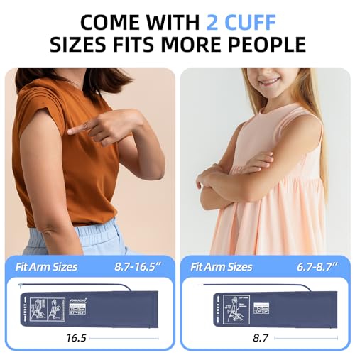 VOLUETH Pediatric Blood Pressure Cuff, Blood Pressure Monitor for Kids & Adult, Small Cuff 7"-9",Medium/Large Cuff 9"-17",Perfect for Health Monitoring