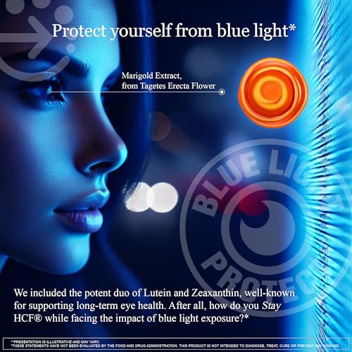 HCF A20 Microbead Brain Health Supplements for Adults for Memory, Focus, Calm, Mood, Alertness, Attention, Vision, Sleep, Immune System, 20 Premium Nootropic Nutrients Multivitamin & 7 Advances® Tech