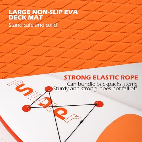 FunWater Inflatable Ultra-Light Stand Up Paddle Board for All Skill Levels with Premium SUP Paddleboard Accessories,Non-Slip Comfort Deck for Youth & Adults