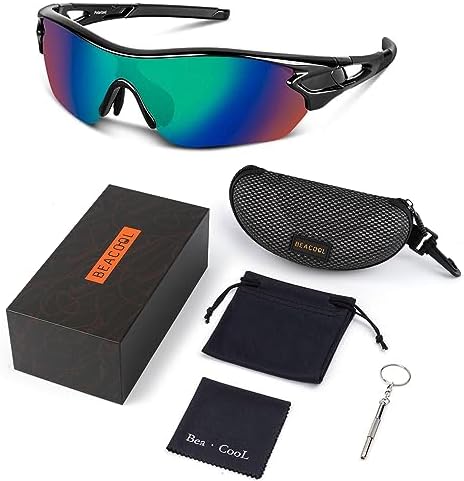 BEACOOL Polarized Sports Sunglasses for Men Women Youth Baseball Cycling Running Driving Fishing Golf Motorcycle TAC Glasses