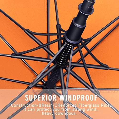 ZOMAKE Automatic Open Extra Large Golf Umbrella 51/54/62/68 Inch, Double Canopy Vented Windproof Oversize Stick Umbrellas for Rain