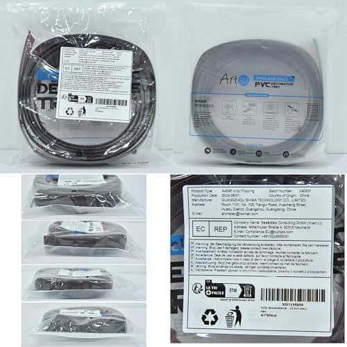 Art3d Vinyl Floor Transition Strip - Laminate Floor Divider for Joining Gaps and Carpets, Brown (10 FT, 1.57in)