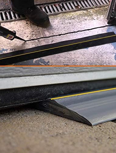 Papillon Universal Garage Door Bottom Threshold Seal Strip,Weatherproof Rubber DIY Weather Stripping Replacement, Not Include Sealant/Adhesive (16Ft, Black)