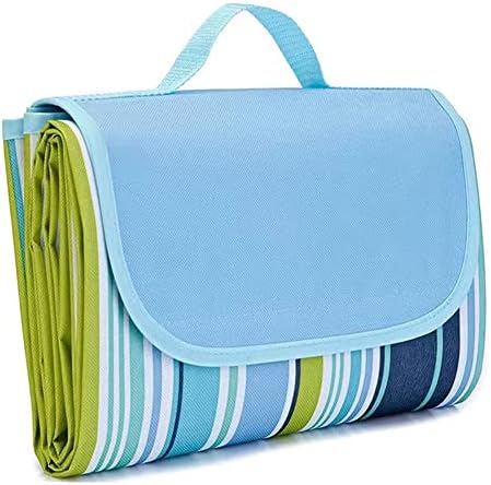 Extra Large 80"x 80" Beach Blanket, Outdoor Picnic Blankets, Waterproof Sandproof Portable Blankets, Foldable and Lightweight for Spring Summer Camping, Beach, Park (Blue, 80x80 in)