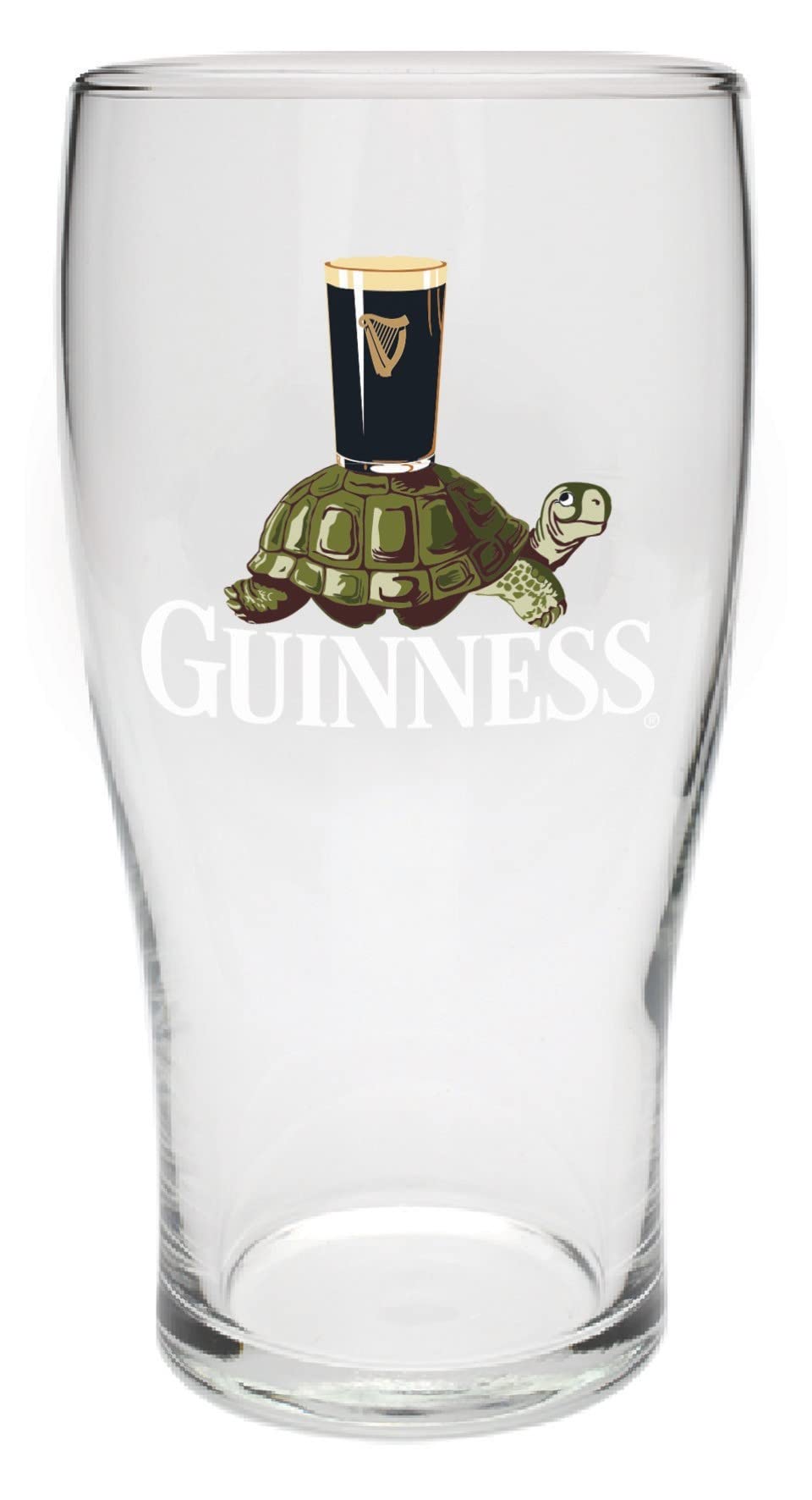 Guinness Official Merchandise Tortoise/Toucan Gilroy 2 Pint Glass Set Transparent