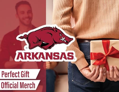 Arkansas Razorbacks Stickers (14 Piece) University of Arkansas Gifts for Men Football Fans for Car Laptop Water Bottle + 2 Large Car Decals, 10 Water Bottle Size, 2 Keyboard Size