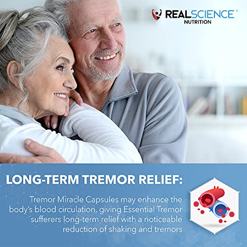 Real Science Nutrition Tremor Miracle Capsules - Essential Tremor Herbal Capsule Supplement for Hands, Legs, Feet, Head Tremors
