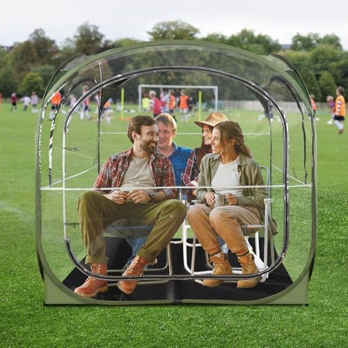 AFFLUENT Thickened PVC Sports Tent - All-Weather Shelter Pod for 2-6 Person, Pop-Up Shelter, Instant Setup, Removable Top & Sealed Floor for Outdoor Events, Soccer, Rugby