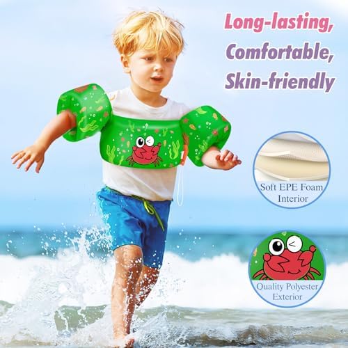 HeySplash Swim Vest for Kids, Toddler Pool Floaties Fit 20-50/70 Lbs, Children Swimming Vest with Adjustable Strap, Swim Jacket Water Wing Arm Float, Puddle Sea Beach Boat Jumper Boy Girl Baby