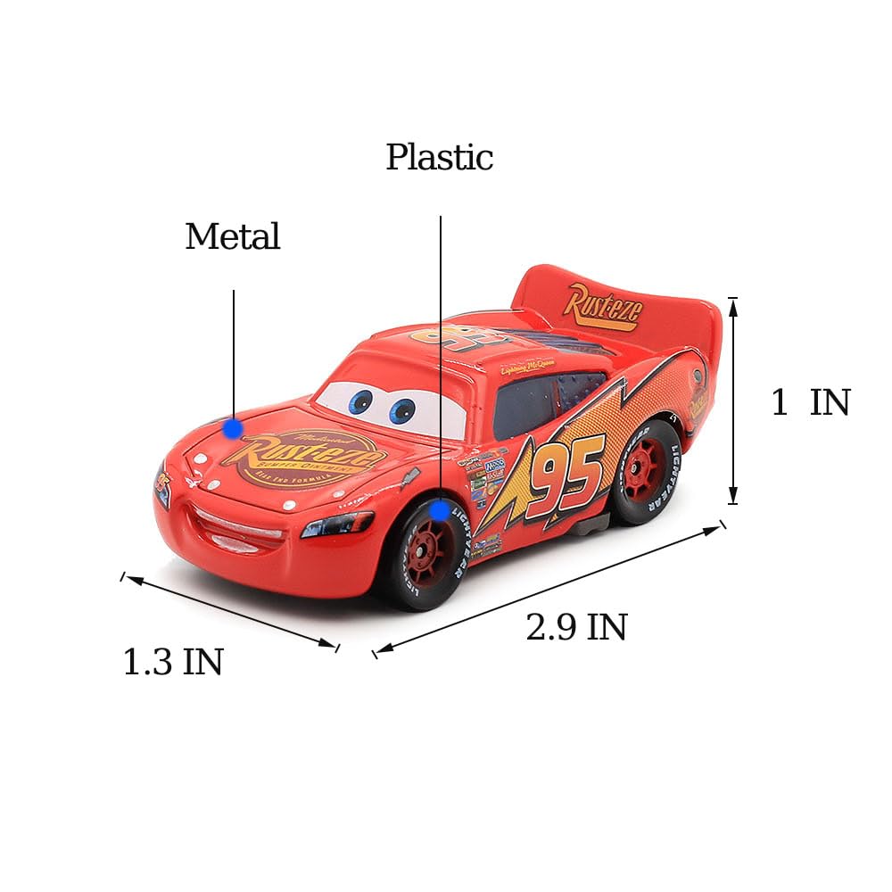 SVORUFY Car 2 3 Toys, Truck and Car Set, Movie Car, Metal and Plastic Material, Children's Christmas and Birthday Gifts (Mack Truck Uncle)