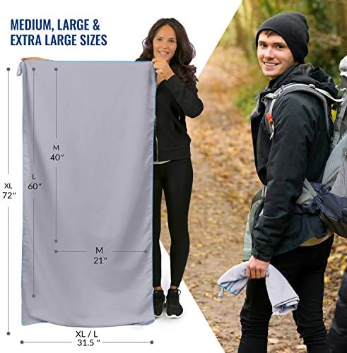 VENTURE 4TH Quick Dry Travel Towel - Fast Drying Ultra Soft Microfiber Towels - Essential for Camping, Backpacking, Yoga, Swimming, Gym, Sports and Beach - 3 Compact Sizes