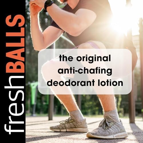 Fresh BALLS Lotion | Anti-Chafing Men's Soothing Cream to Powder Ball Deodorant and Hygiene for Groin Area, 3.4 fl oz (Pack of 2)