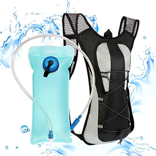 Hydration Pack Backpack, Water Backpack with 2L Bladder, for Hiking, Insulated Suitable Cycling, Running, Rock Climbing and Other Outdoor Activities, black
