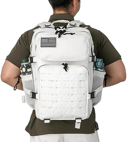 QT&QY 25L/35L/45L Military Tactical Backpack For Men Molle Daypack 3 Day Bug Out Bag Hiking Rucksack With Bottle Holder