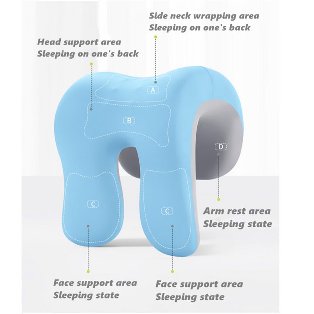 chislim Neck Support for Office Chair,Memory Foam Desk Pillow for Napping,Washable Cover,Fits Most Office Chair (Black)