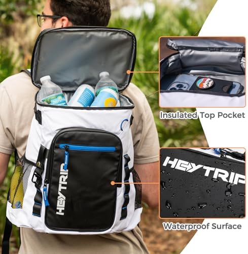 Heytrip Backpack Cooler 36/54 Cans Insulated Waterproof Cooler Bag for 20 Hours Cold Retention, Leak-Proof Camping Cooler with Multi-Compartments