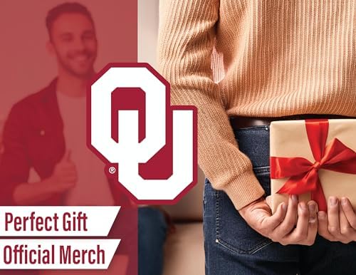 Oklahoma Sooners Stickers (14 Piece) University of Oklahoma Gifts for Men Football Fans for Car Laptop Water Bottle + 2 Large Car Decals, 10 Water Bottle Size, 2 Keyboard Size