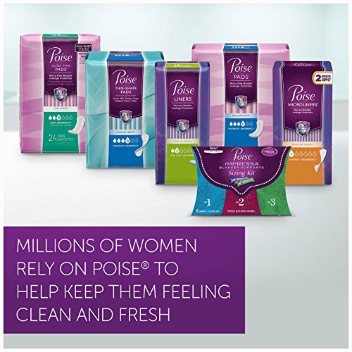 Poise Overnight Incontinence & Postpartum Pads for Bladder Leaks, 8 Drop Extra Coverage, 72 Count (2 Packs of 36), Packaging May Vary
